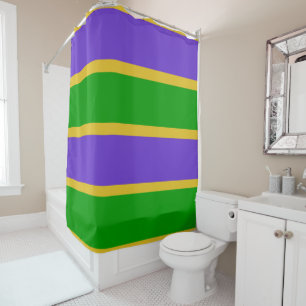 Mardi Gras Stripes Colours Shower Curtain