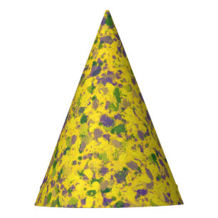 Mardi Gras Stripes Colours Shower Curtain Party Hat