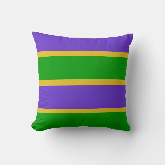 Mardi Gras Stripes Cushion (Front)