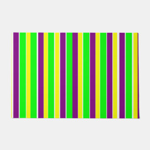 Mardi Gras Stripes Doormat
