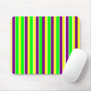Mardi Gras Stripes Mouse Mat