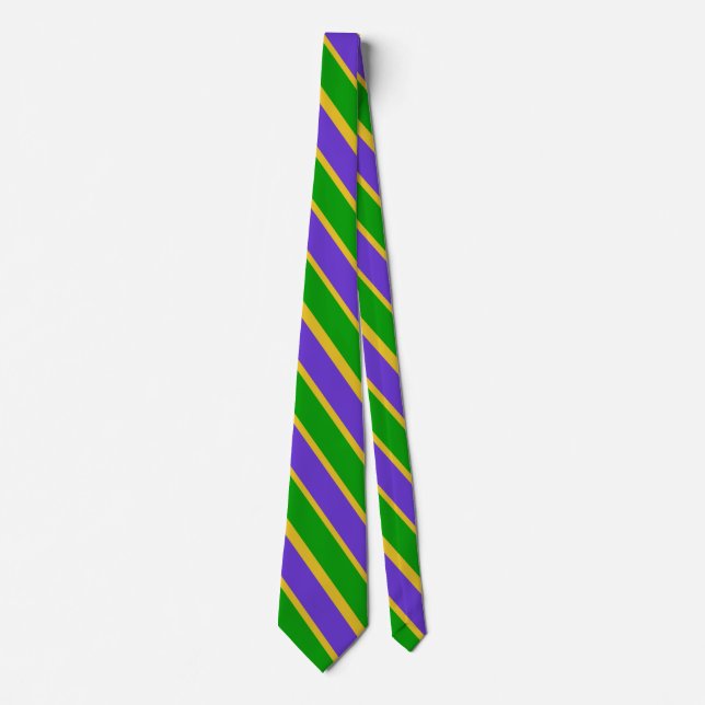 Mardi Gras Stripes Neck Tie (Front)
