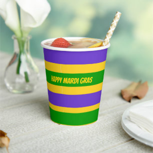 Mardi Gras Stripes  Paper Cups