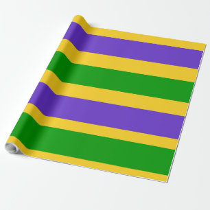 Mardi Gras Stripes Wrapping Paper
