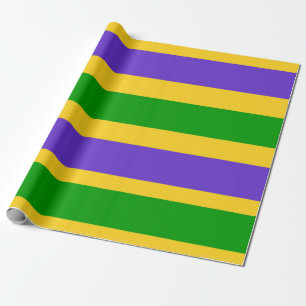 Mardi Gras Stripes Wrapping Paper
