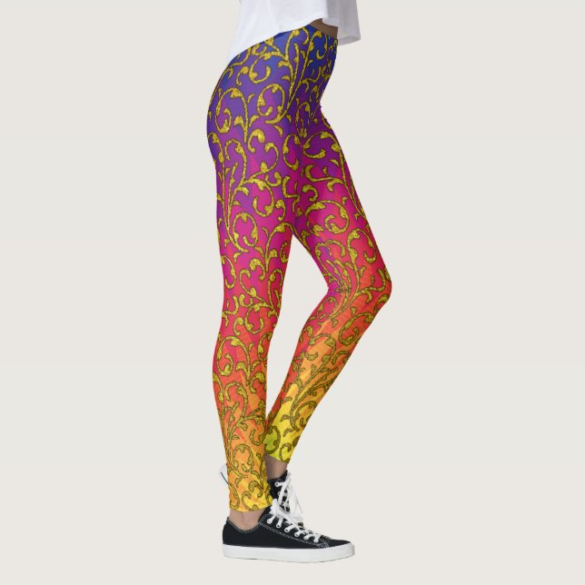 Mardi Gras Style Colourful Leggings (Right)