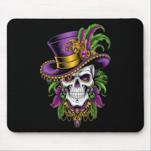 Mardi Gras Sugar Skull Carnival New Orleans Men Wo Mouse Mat