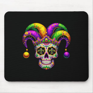 Mardi Gras Sugar Skull Jester Hat Mardi Gras Men W Mouse Mat