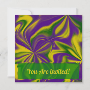 Mardi Gras Swirls Card