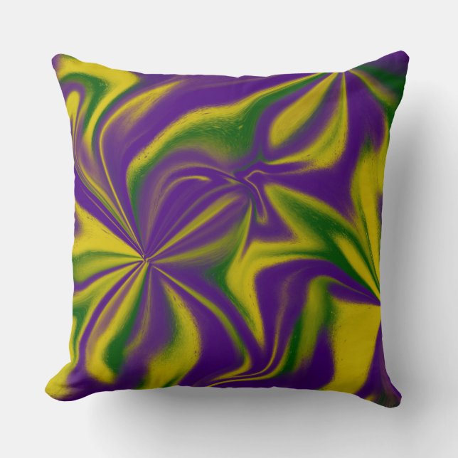 Mardi Gras Swirls Cushion (Front)