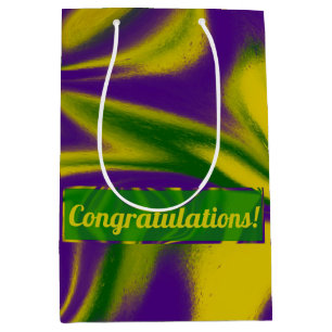 Mardi Gras Swirls Medium Gift Bag