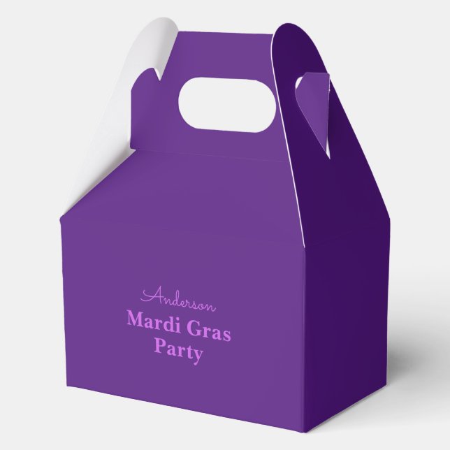 Mardi Gras Theme Party Favour Box (Front)