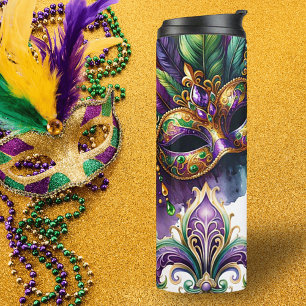 Mardi Gras Thermal Tumbler