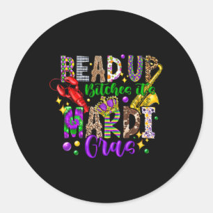 Mardi Gras Throw Me Something Mister Laisses Les B Classic Round Sticker
