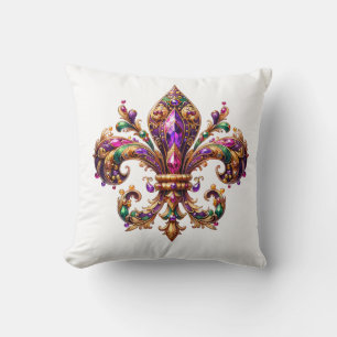 Mardi Gras Throw Pillow