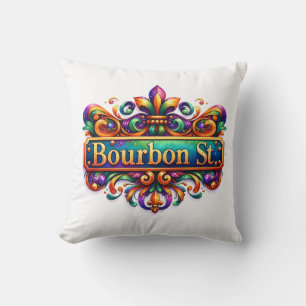 Mardi Gras Throw Pillow