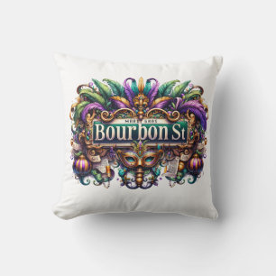 Mardi Gras Throw Pillow