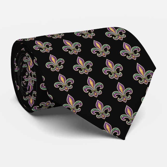 Mardi Gras Tie (Rolled)