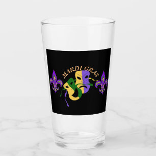 Mardi Gras Tragic, Comic Mask Colourful Glass