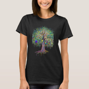 Mardi Gras Tree Beads New Orleans 2023 Watercolor  T-Shirt