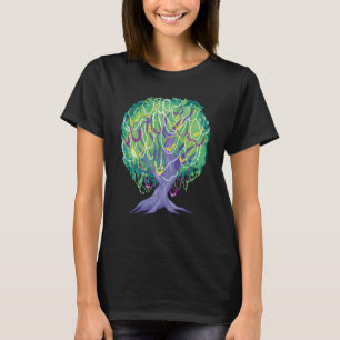 Mardi Gras Tree Beads New Orleans 2023 Watercolor  T-Shirt
