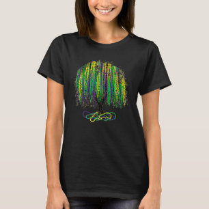Mardi Gras Tree Beads New Orleans 2023 Watercolor T-Shirt
