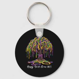 Mardi Gras Tree Beads New Orleans 2025 Festival Be Key Ring