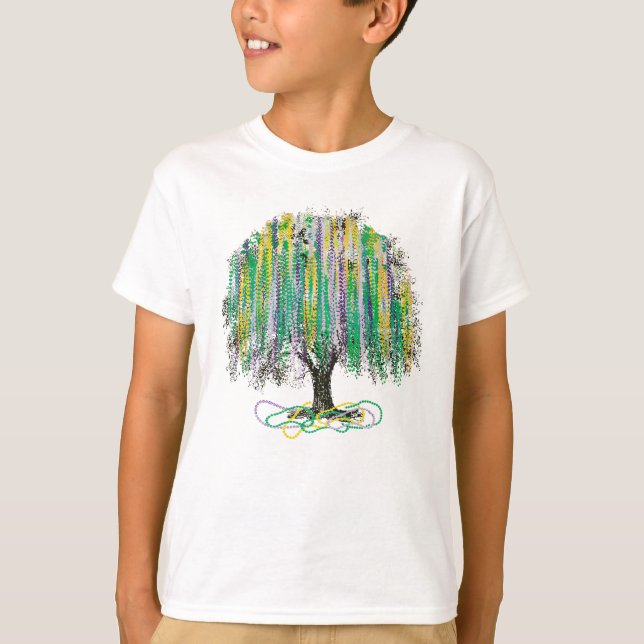 Mardi Gras Tree Costumes Matching Funny Parades T-Shirt (Front)