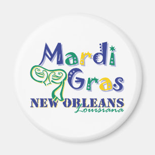 Mardi Gras Tri Mask Magnet
