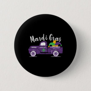 Mardi Gras Truck - Funny Mardi Gras Gift 6 Cm Round Badge