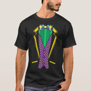 Mardi Gras Tuxedo Funny Costume Mens Boys T-Shirt