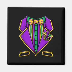 Mardi Gras Tuxedo Suit For New Orleans Costume Mas Magnet