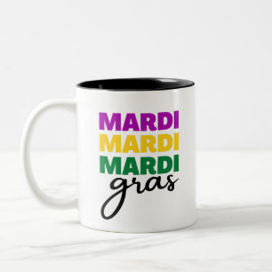 Mardi Gras Two-Tone Coffee Mug
