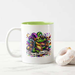 Mardi Gras Two-Tone Coffee Mug