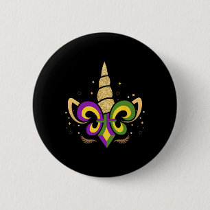 Mardi Gras Unicorn Party Costume Apparel Men Kids 6 Cm Round Badge