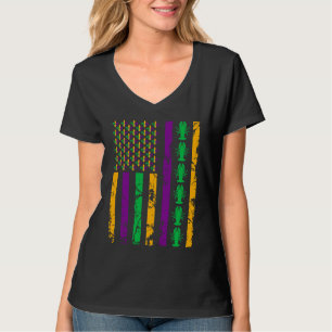 Mardi Gras US American flag with crawfish Outfit M T-Shirt