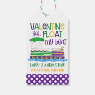 Mardi Gras Valentine Favour Tag