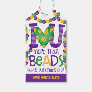 Mardi Gras Valentine Favour Tag