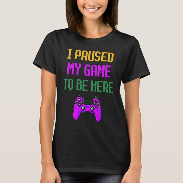 Mardi Gras Video Game Controller for Gaming and Ga T-Shirt (Front)