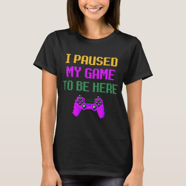 Mardi Gras Video Game Controller for Gaming and Ga T-Shirt (Front)