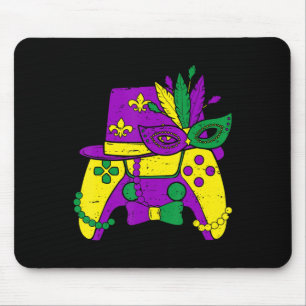Mardi Gras Video Game Controller Jester Hat Costum Mouse Mat