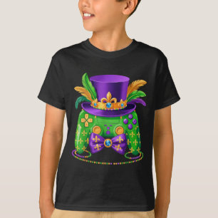 Mardi Gras Video Game Controller Jester Hat Gamer T-Shirt