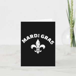 Mardi Gras Vintage Fleur De Lis Card
