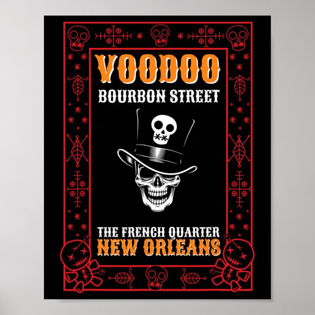 Mardi Gras Voodoo Lover Black Magic Carnival Fan V Poster (Front)
