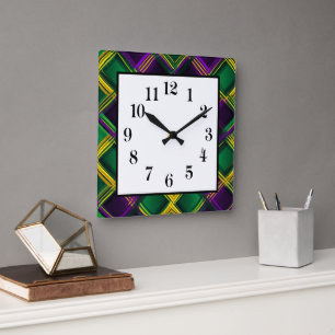 Mardi Gras Wall Clock