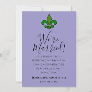 Mardi Gras Wedding Party Invitations