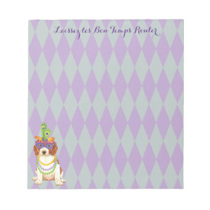 Mardi Gras Welsh Springer Spaniel Notepad