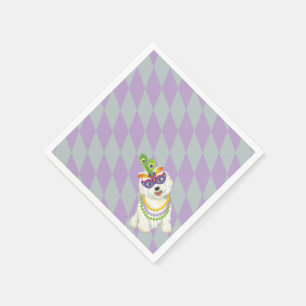 Mardi Gras Westie Napkin