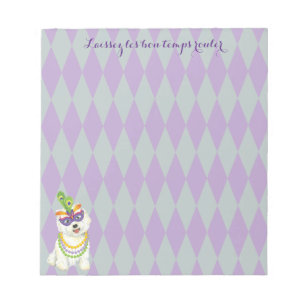 Mardi Gras Westie Notepad
