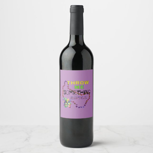 mardi gras  wine label (Front)